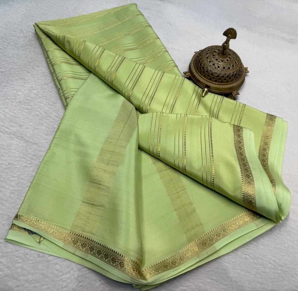 Semi Mysore Silk Sarees image 11