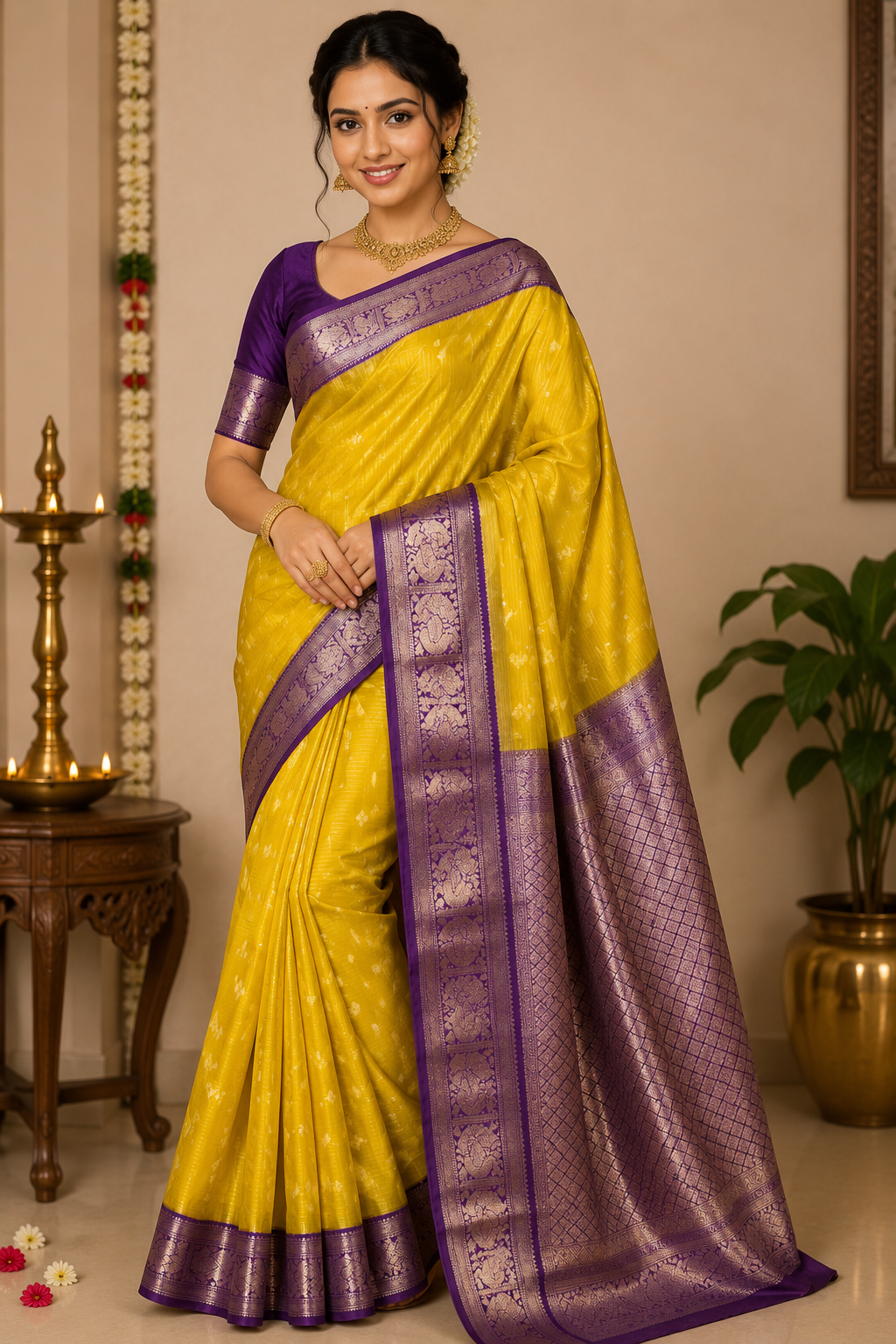 Small Border Korvai Kanchi Semi Silk Sarees image 31