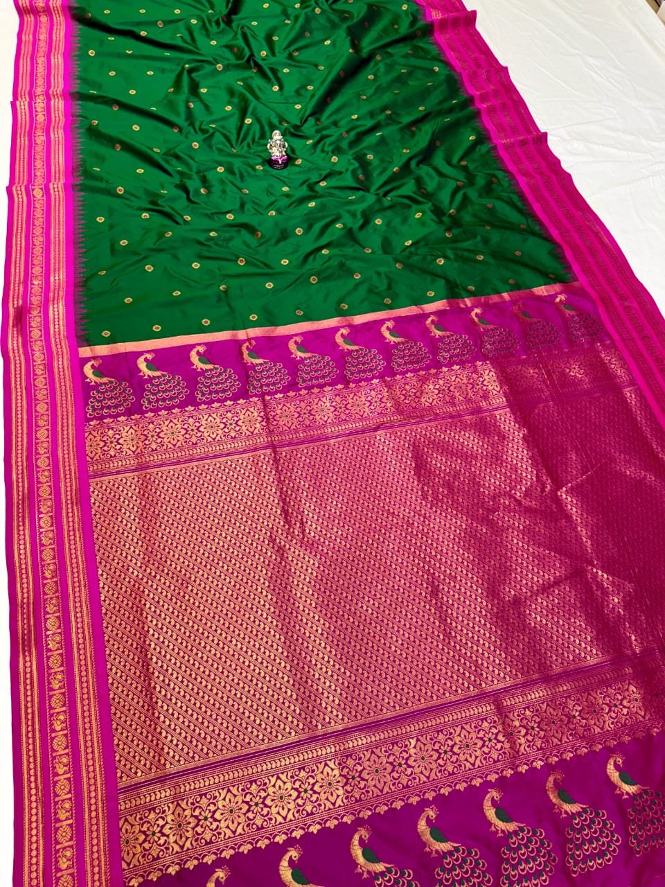 Half Silk South Indian Paithani image 8