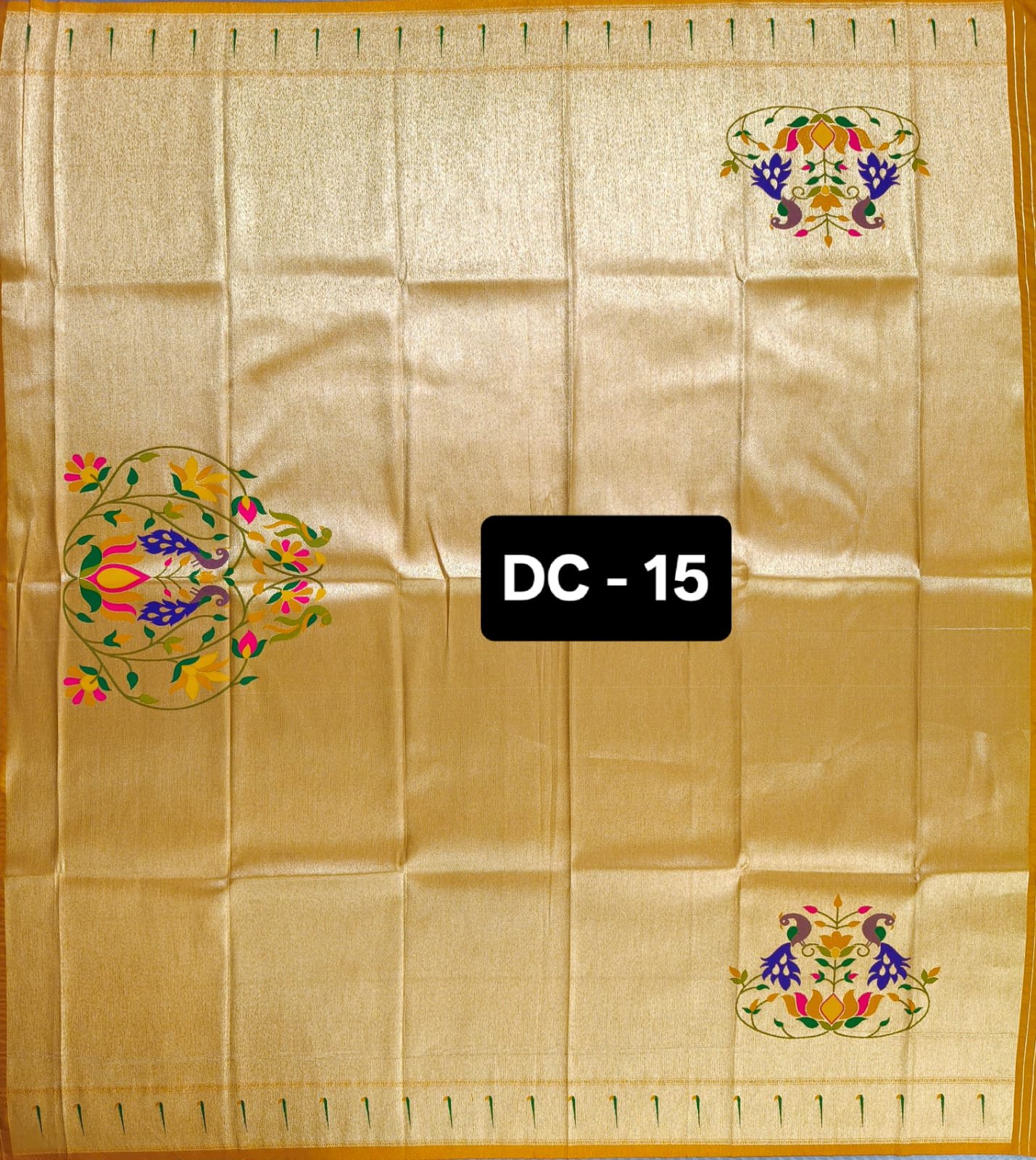 13 Paithani Blouse Piece Gold Border
