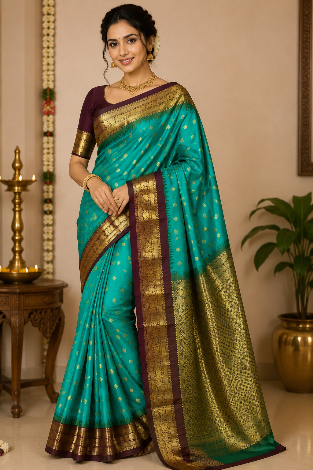 Small Border Korvai Kanchi Semi Silk Sarees image 34