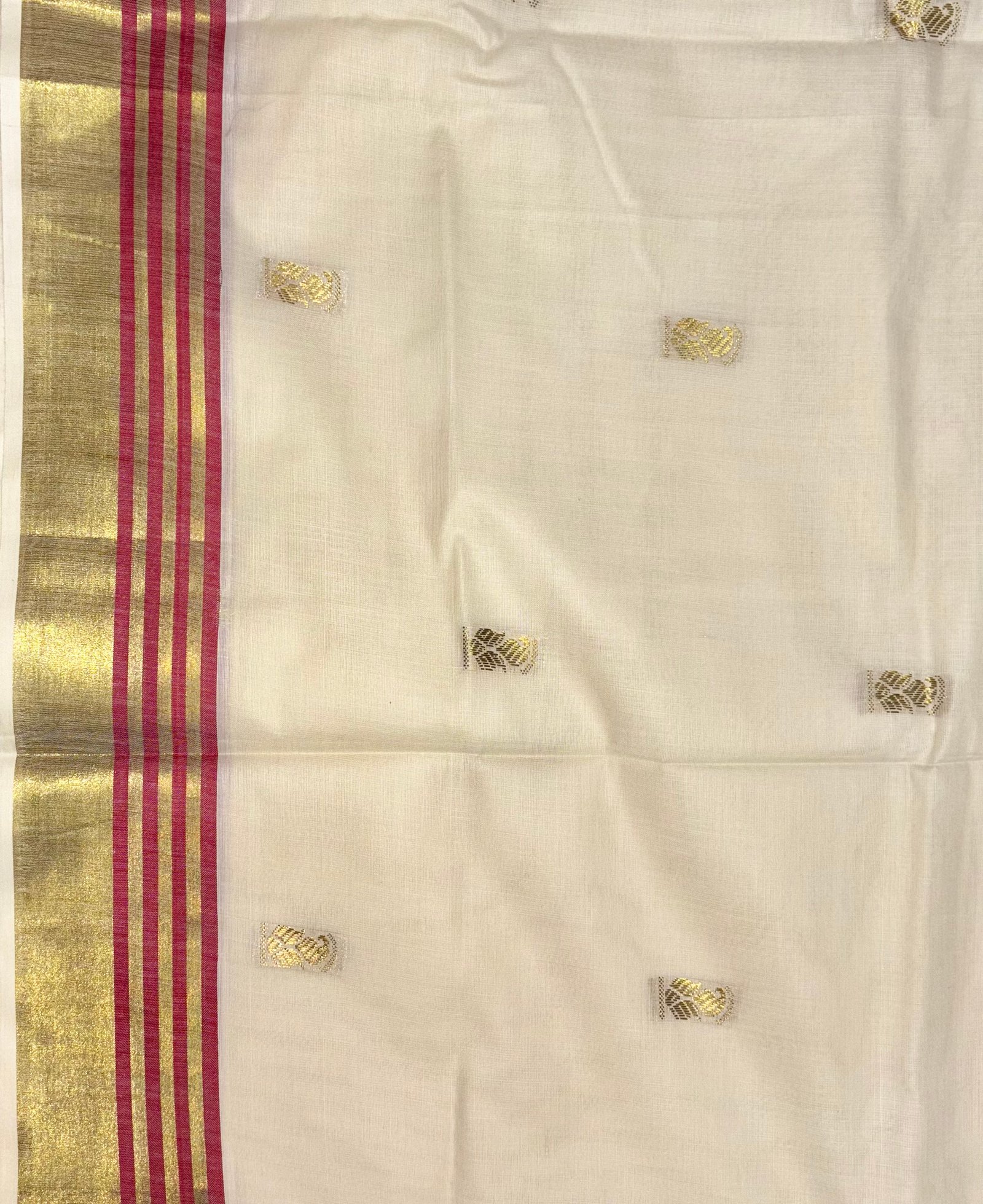 Kerala Kasavu Saree Red 1 image 4