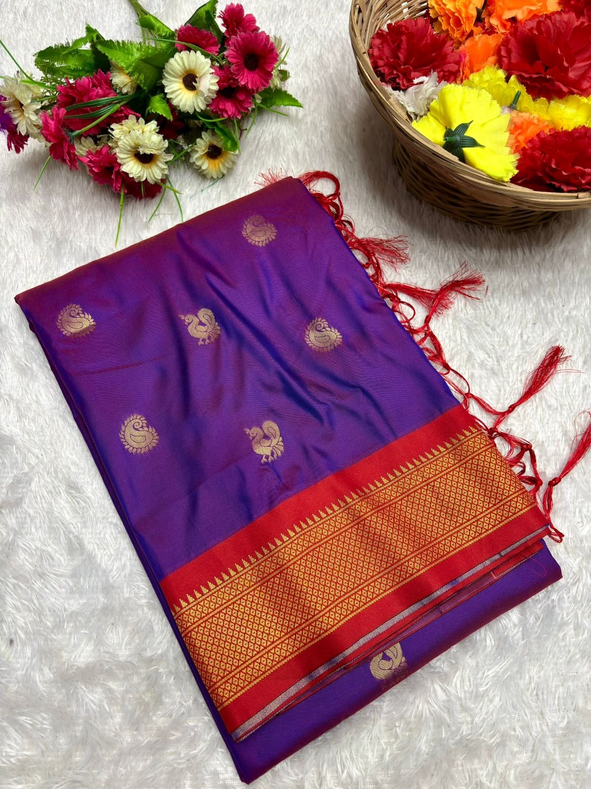 Mango Kadiyal Paithani image 12