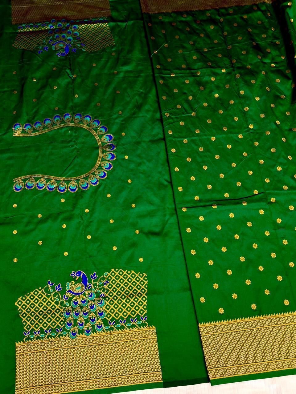 Yeola Kalanjali Double Pallu Paithani image 15