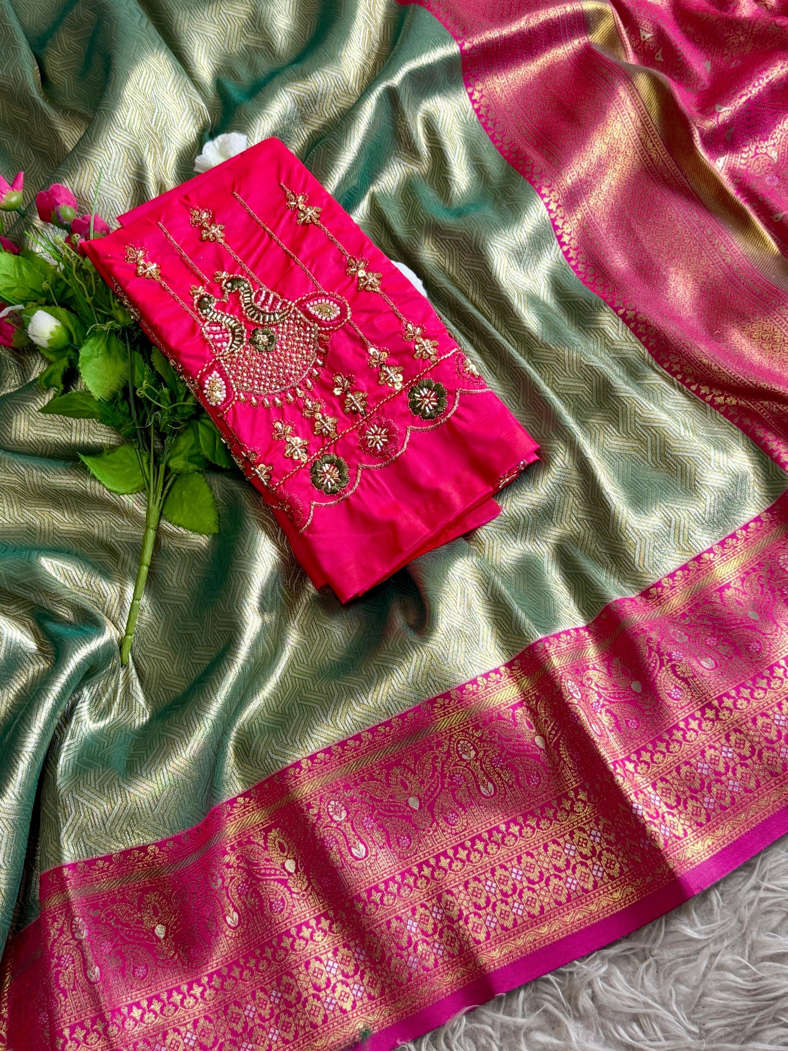 4 Banarasi Tissue Silk image 19
