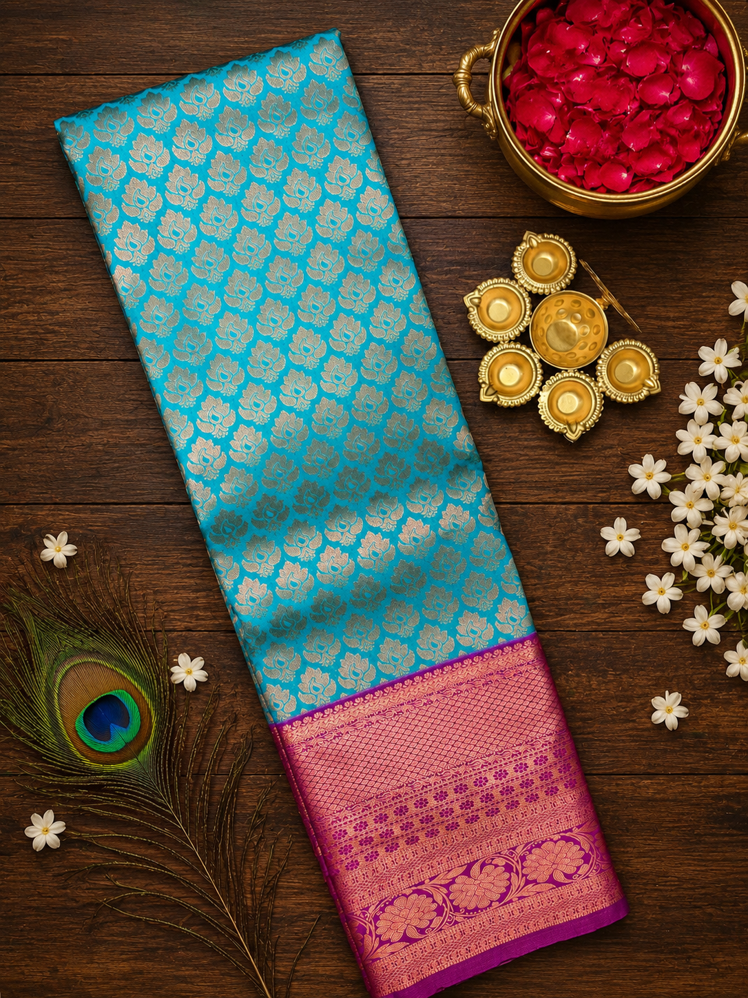 9 Korvai Kanchi Semi Silk Sarees image 4