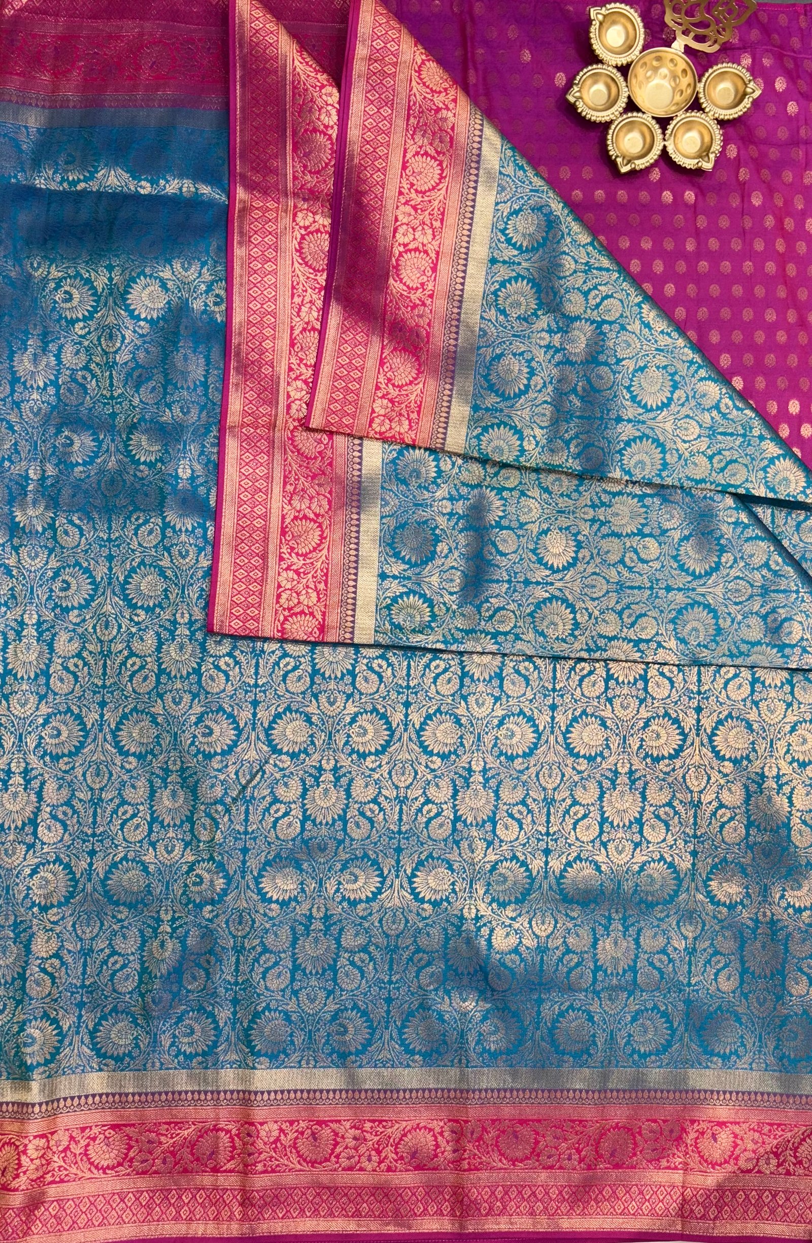 Kanchi Semi Silk Saree Full Brocade image 5