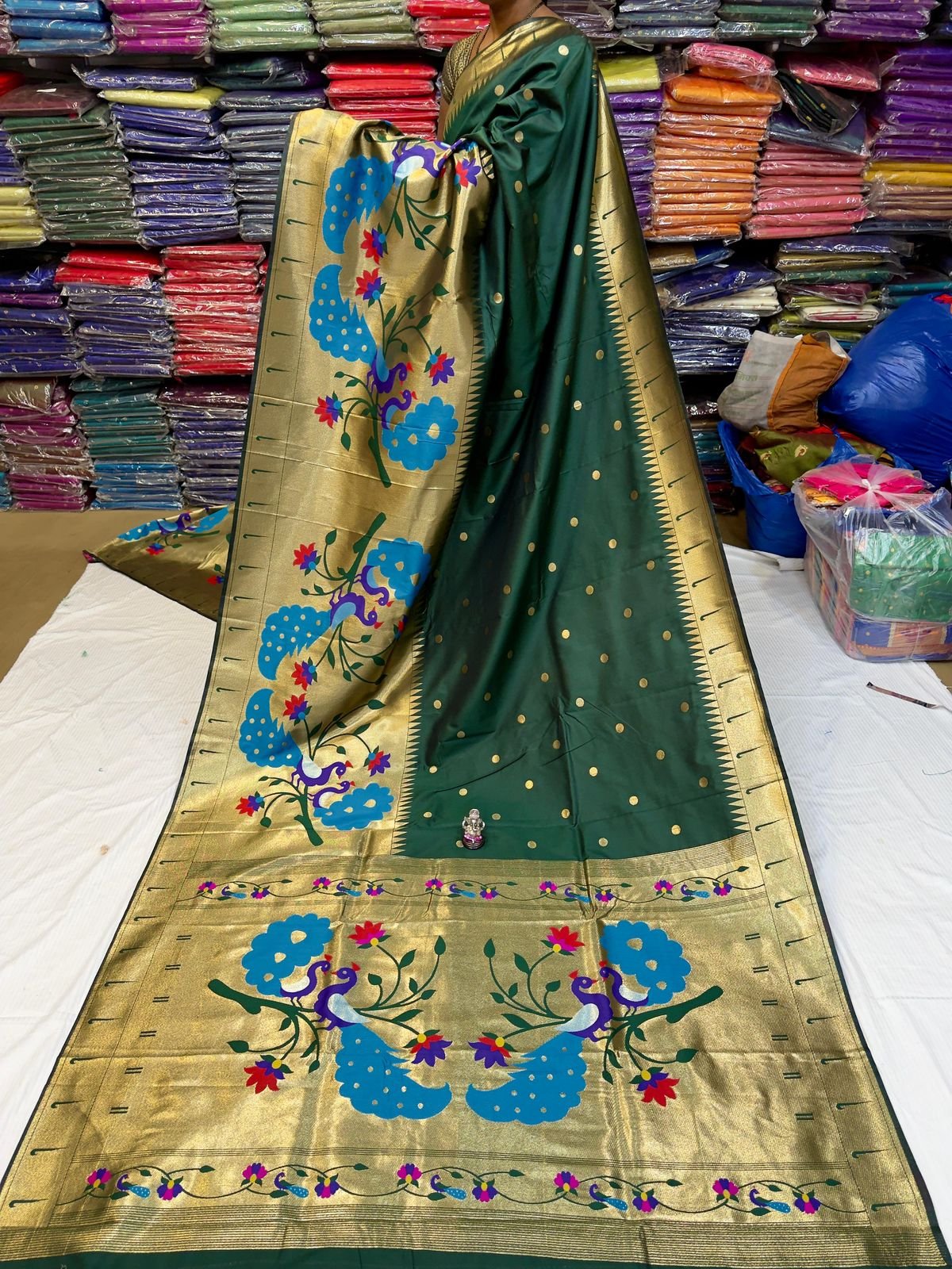 Half Allover Paithani image 4