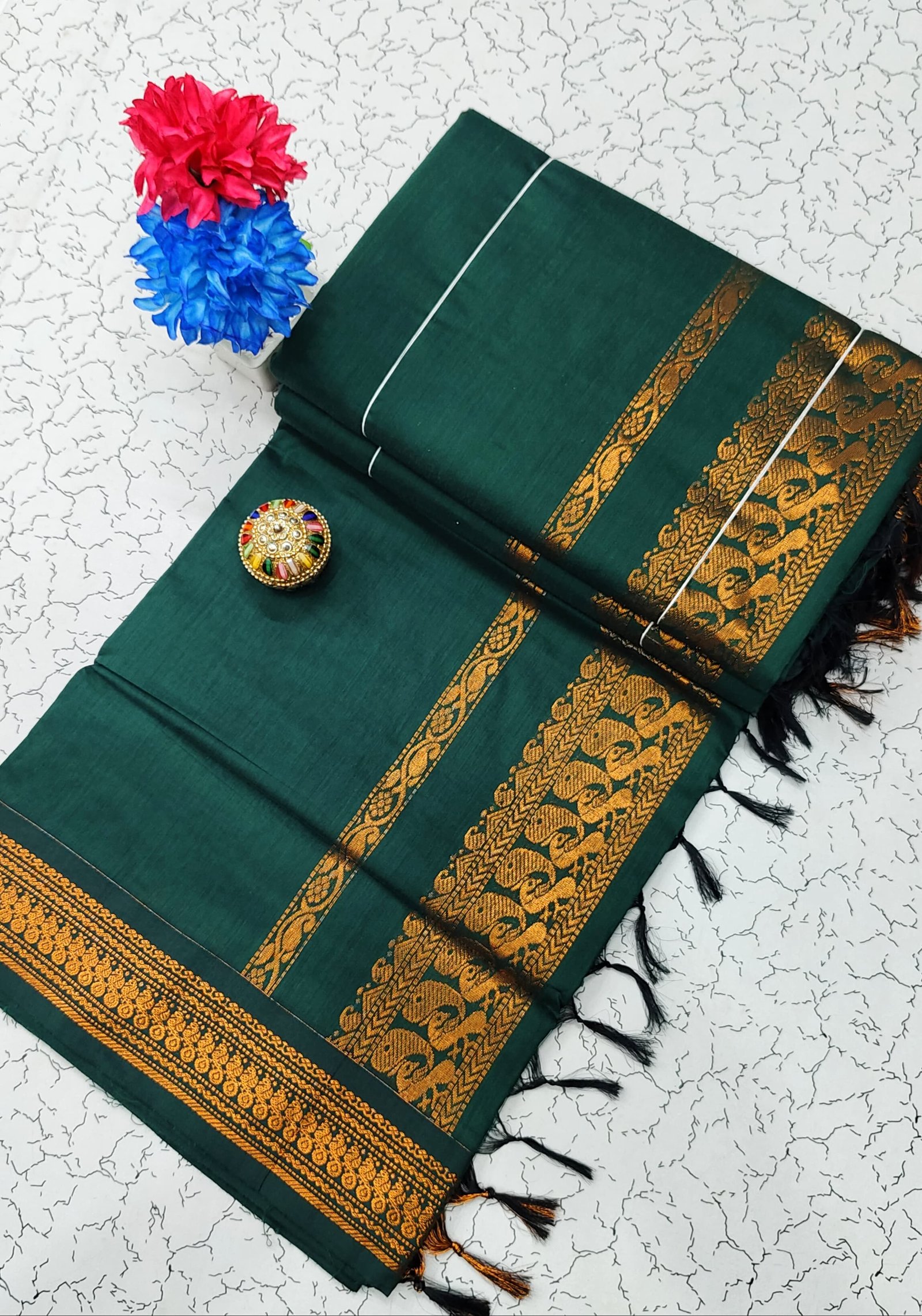 Kalyani Cotton Plain Saree