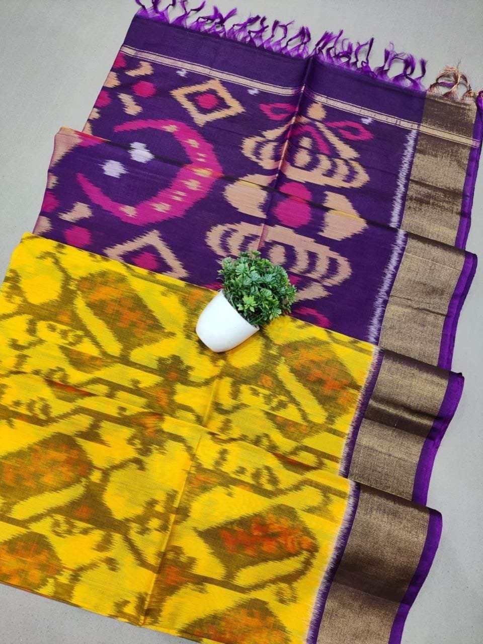 Single Ikkat Sico Cotton Sarees image 13
