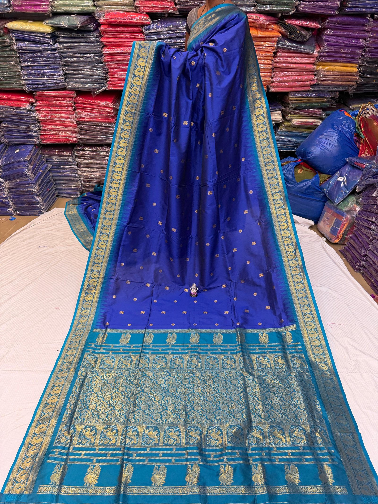 Half Silk Gadwaal Paithani image 17
