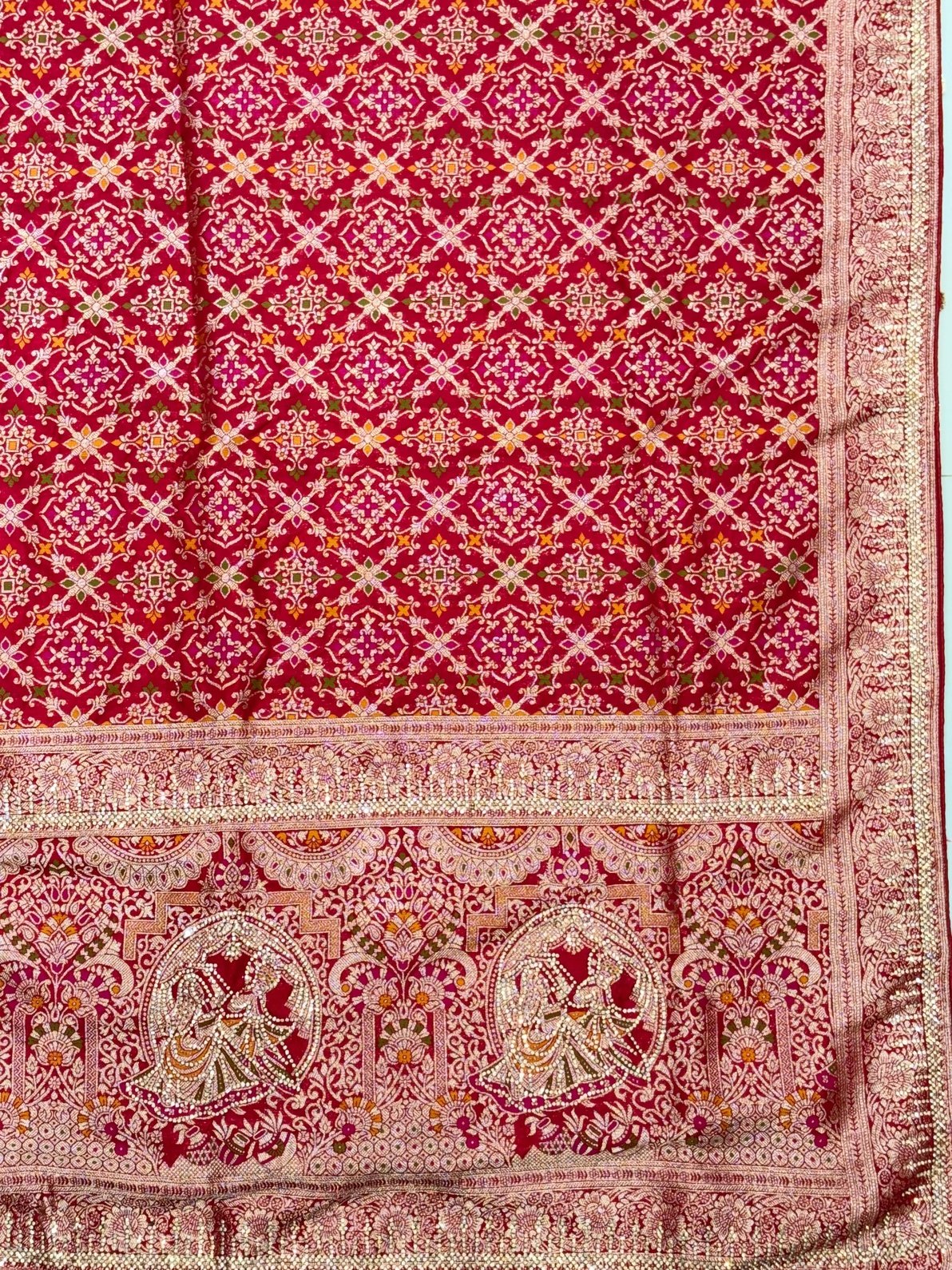 Bridal Gaji Silk Patota Design Saree image 9