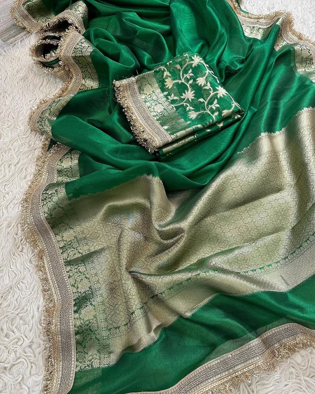 7 Banarasi Tissue Silk Saree image 3