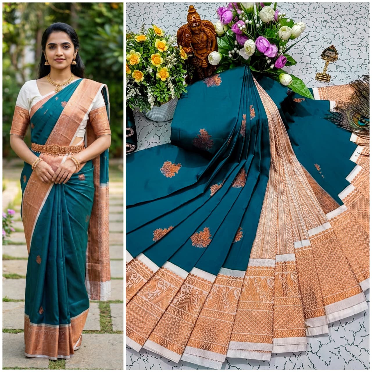 Korvai Kottanji Tana Semi Silk Saree image 10