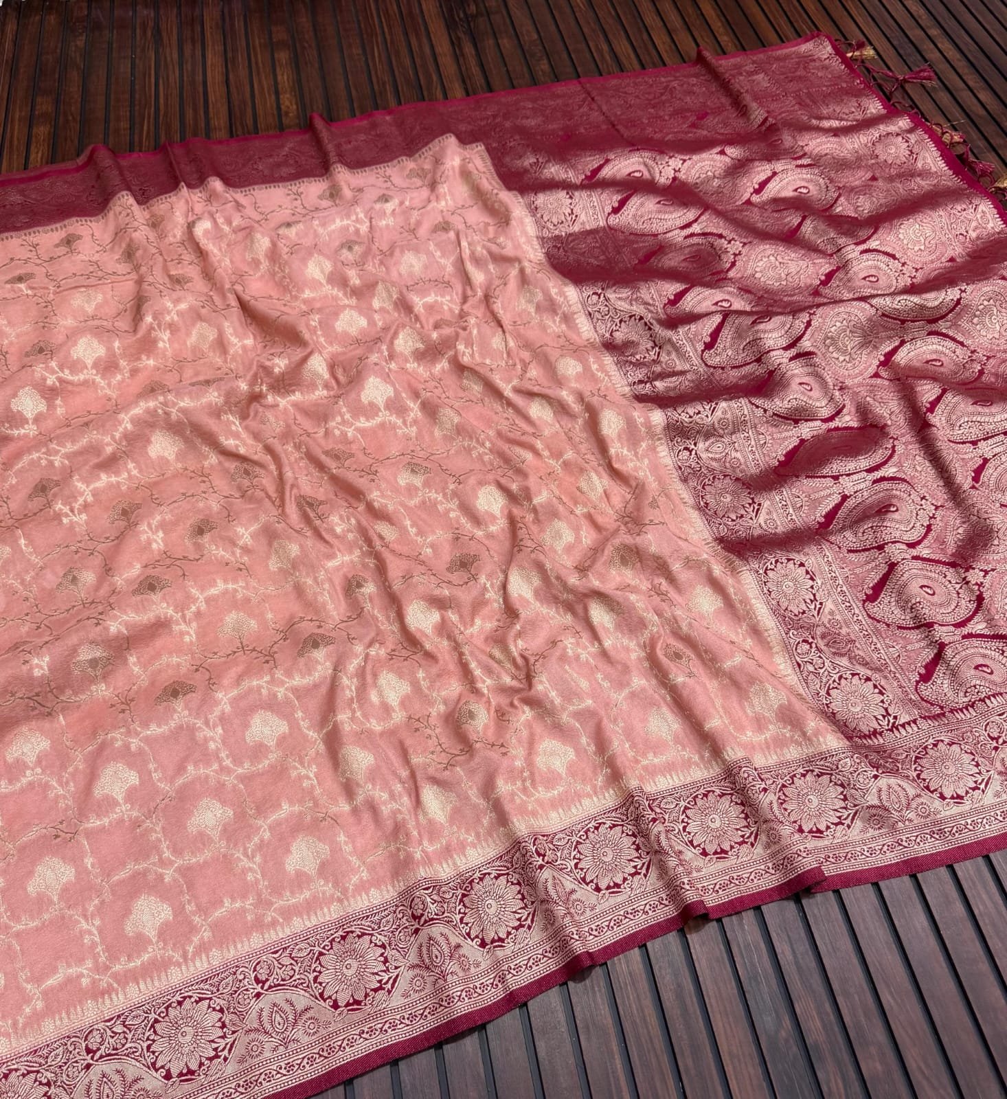 2 Pure Khaddi Creap Georgette Jaqurad Weaving image 2