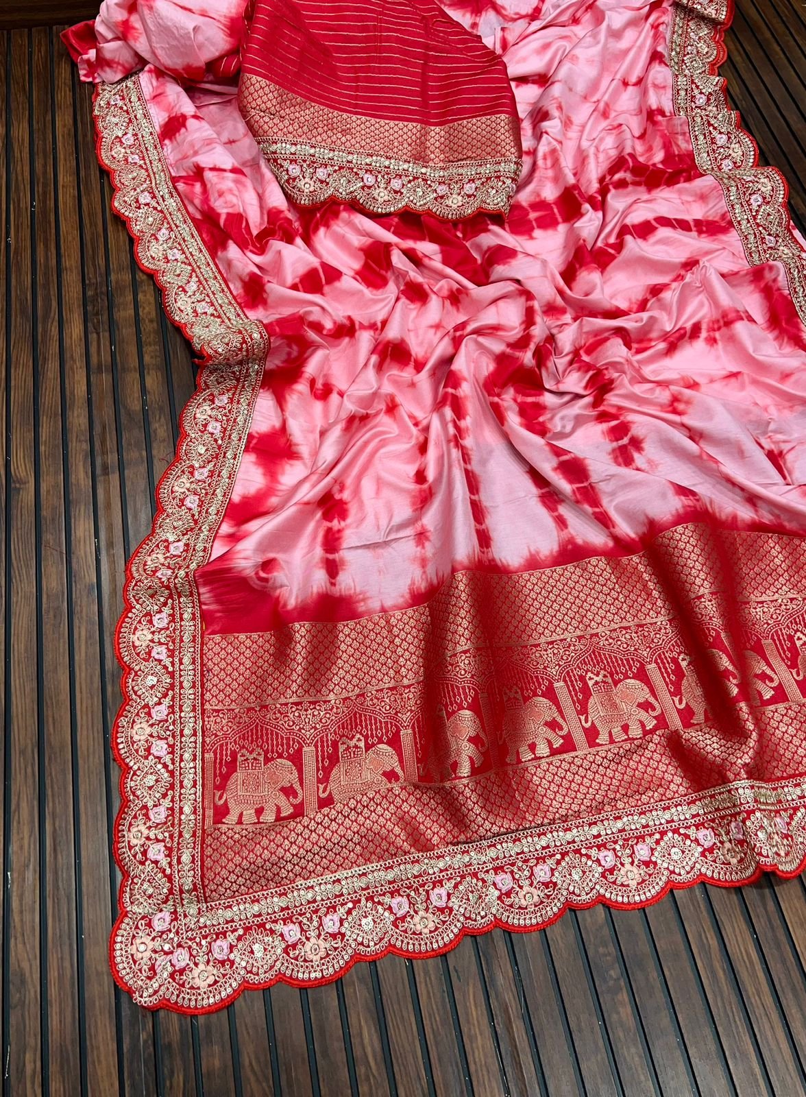 Pure Nylon Spun Viscose Jaquard Saree image 9