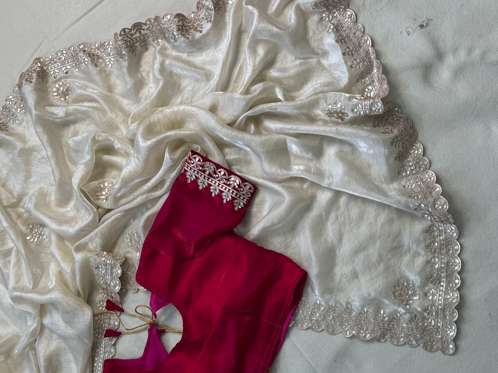 Hand Work Gota Pati Saree image 12