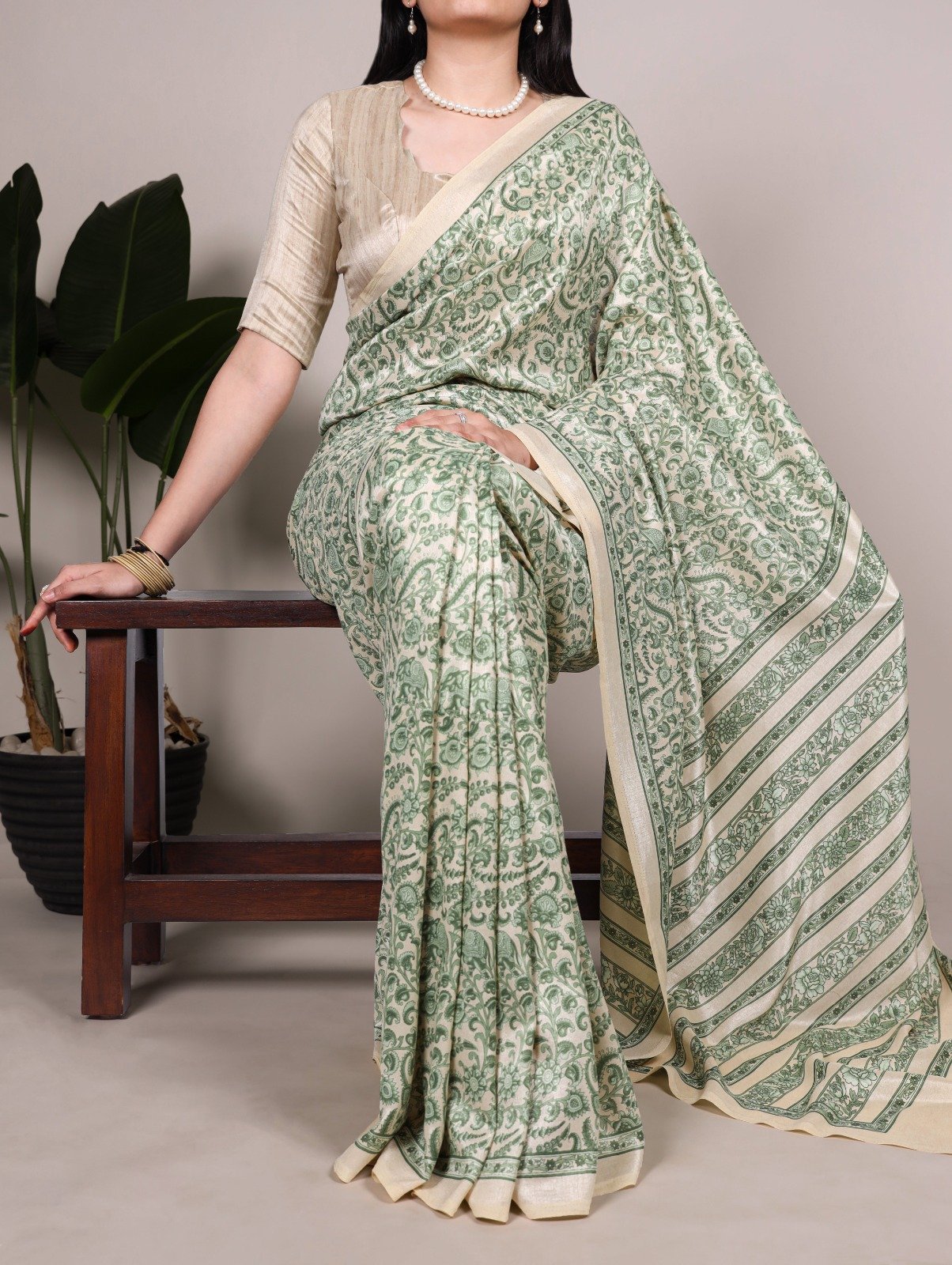 Tussar silk saree
