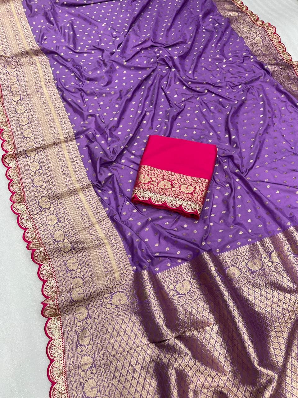 Pure Satin Silk Sarees image 2