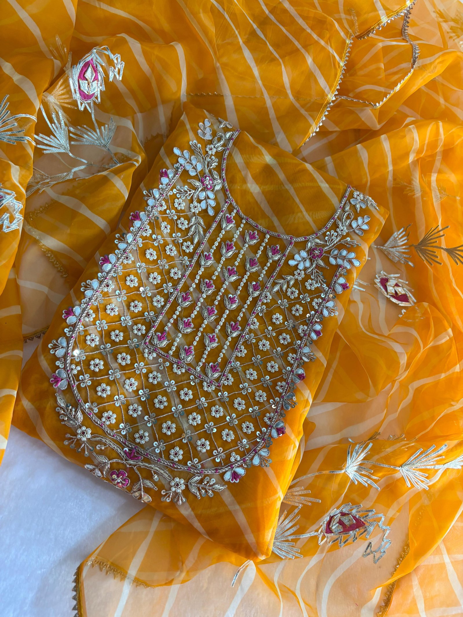 Soft Viscose Organza Dress Material image 3