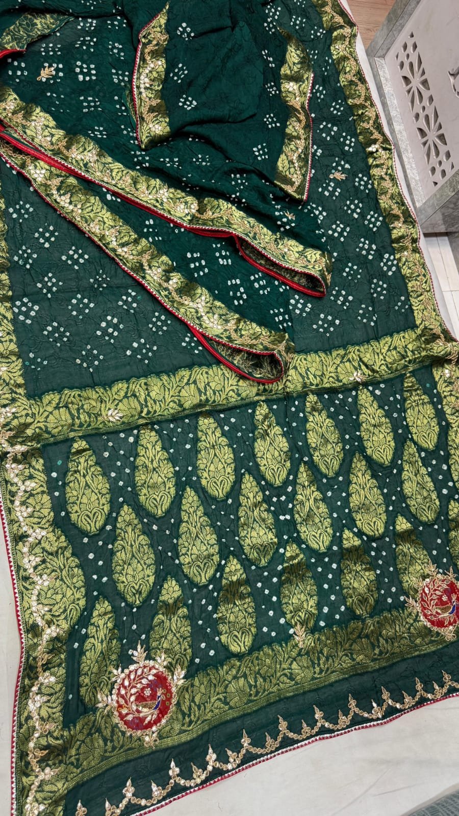 Pure HO Silk Handloom Silk Pure Bandhej Silk image 2