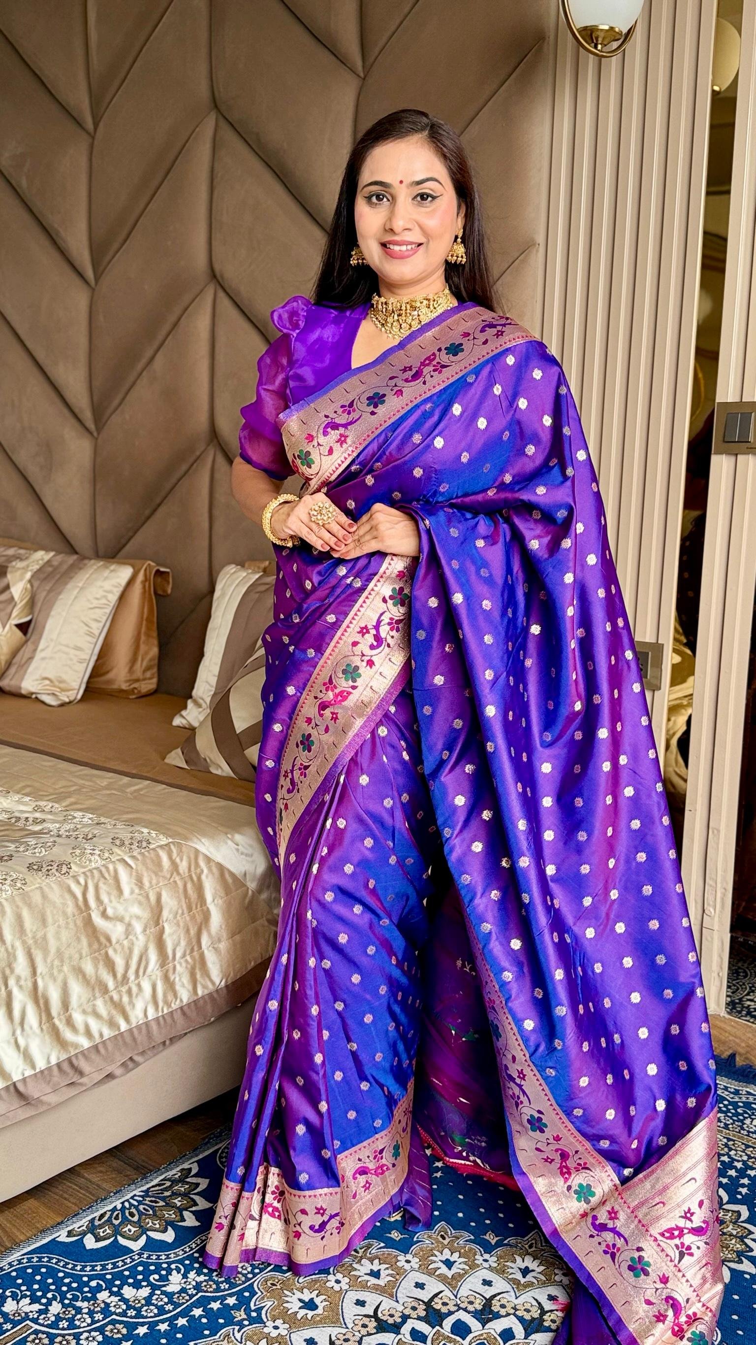 Kalanjali Paithani With Aari Work Blouse image 25