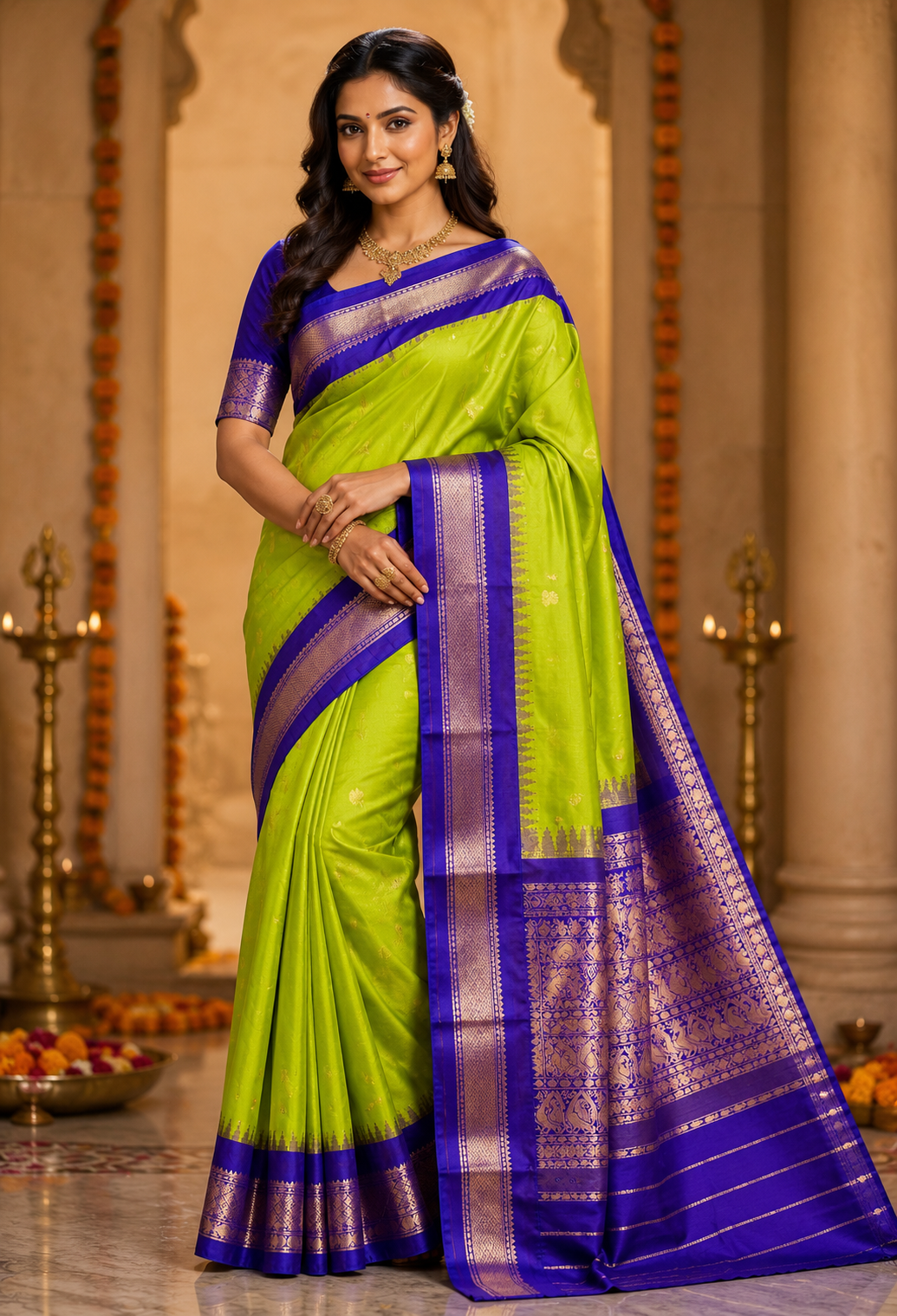 Gadwal Semi Silk Sarees