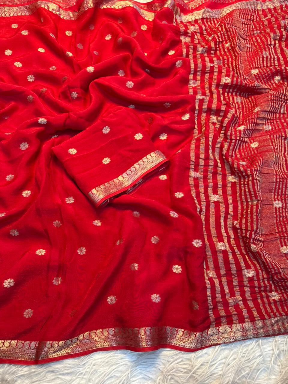 Pure viscose  weaving  jacquard saree image 4