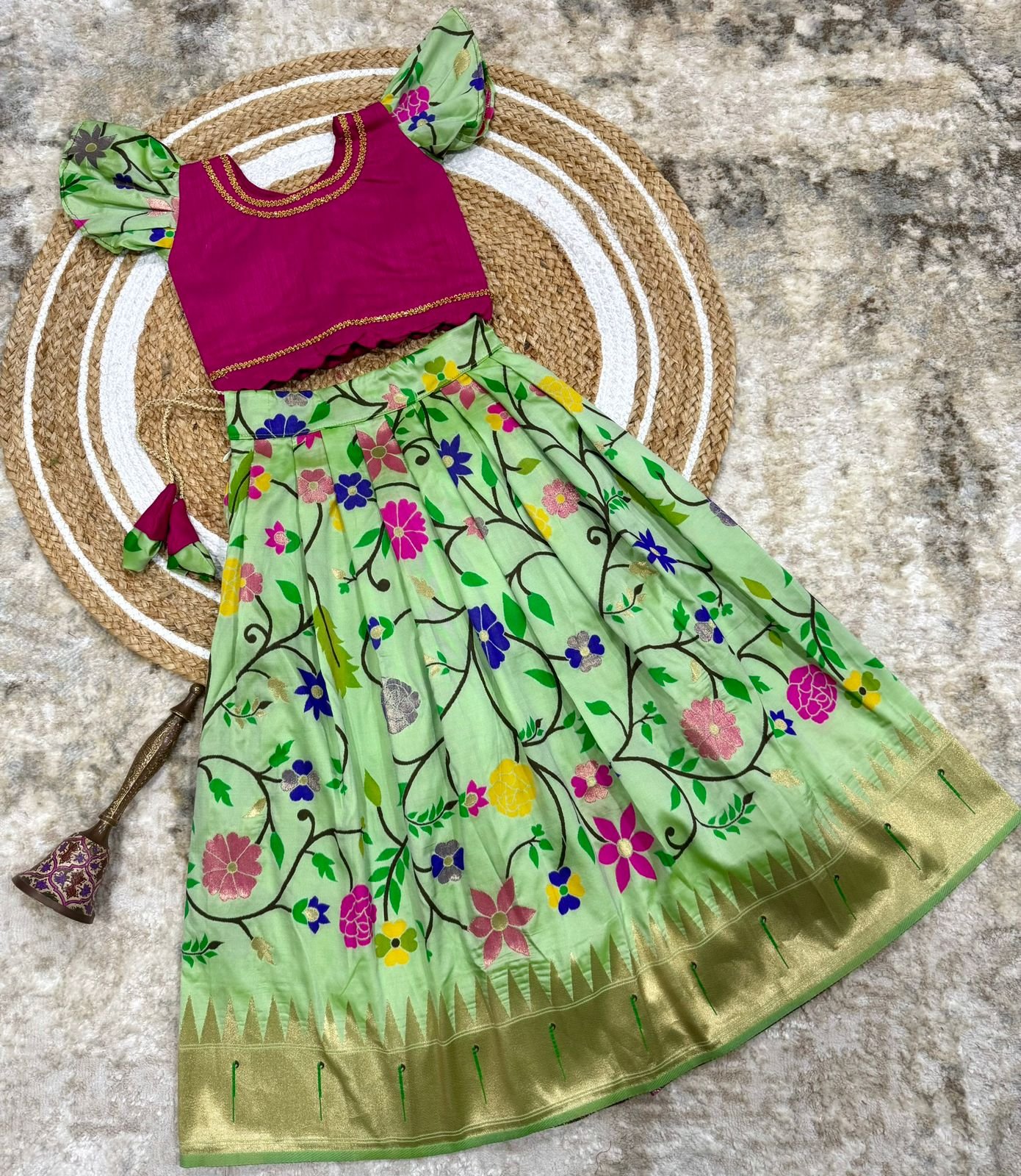 Paithani Kids Lehenga Choli image 5