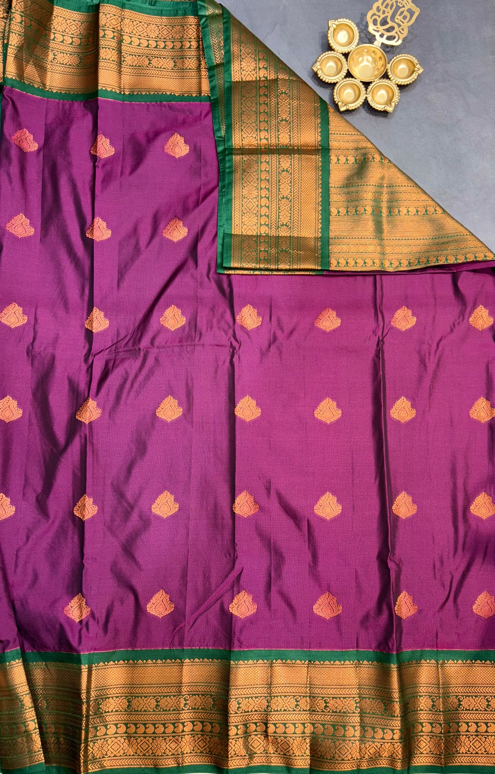 3 Korvai Kanchi Semi Silk Sarees image 9
