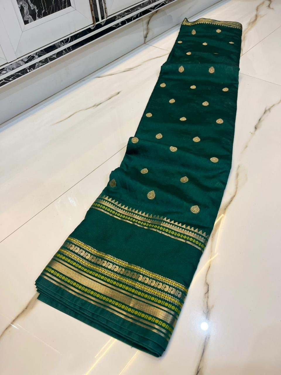 Banarasi Self Tone Semi Silk image 5