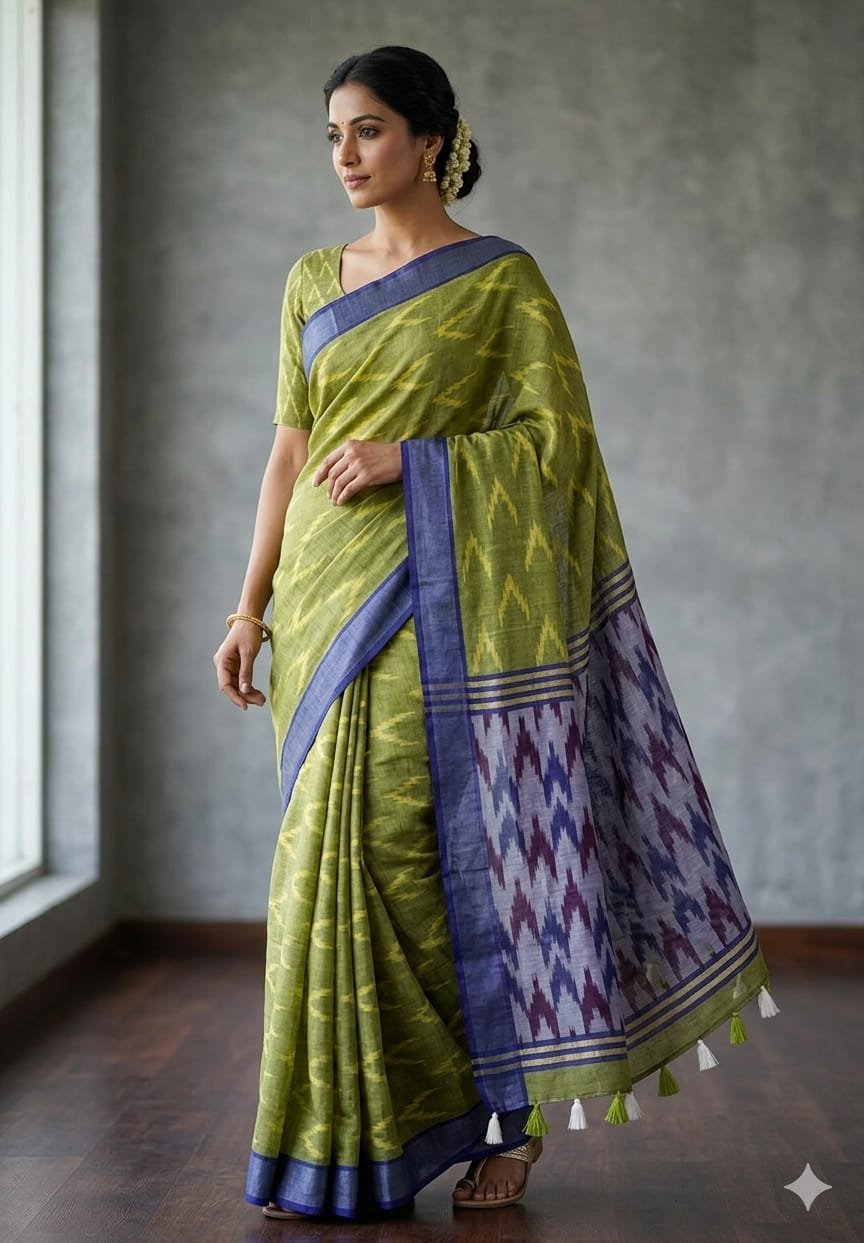 Pure Linen Cotton Sarees image 38