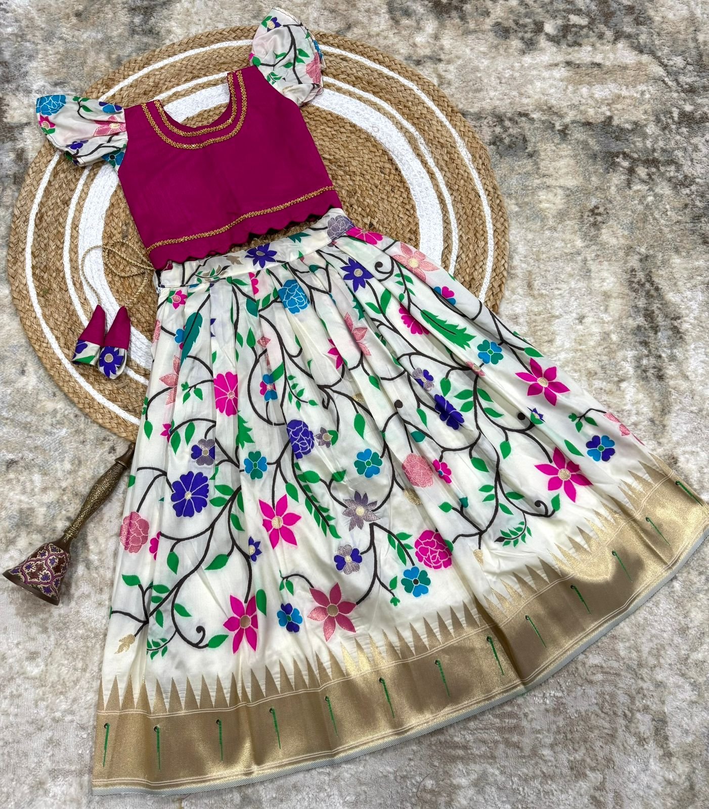Paithani Kids Lehenga Choli image 16