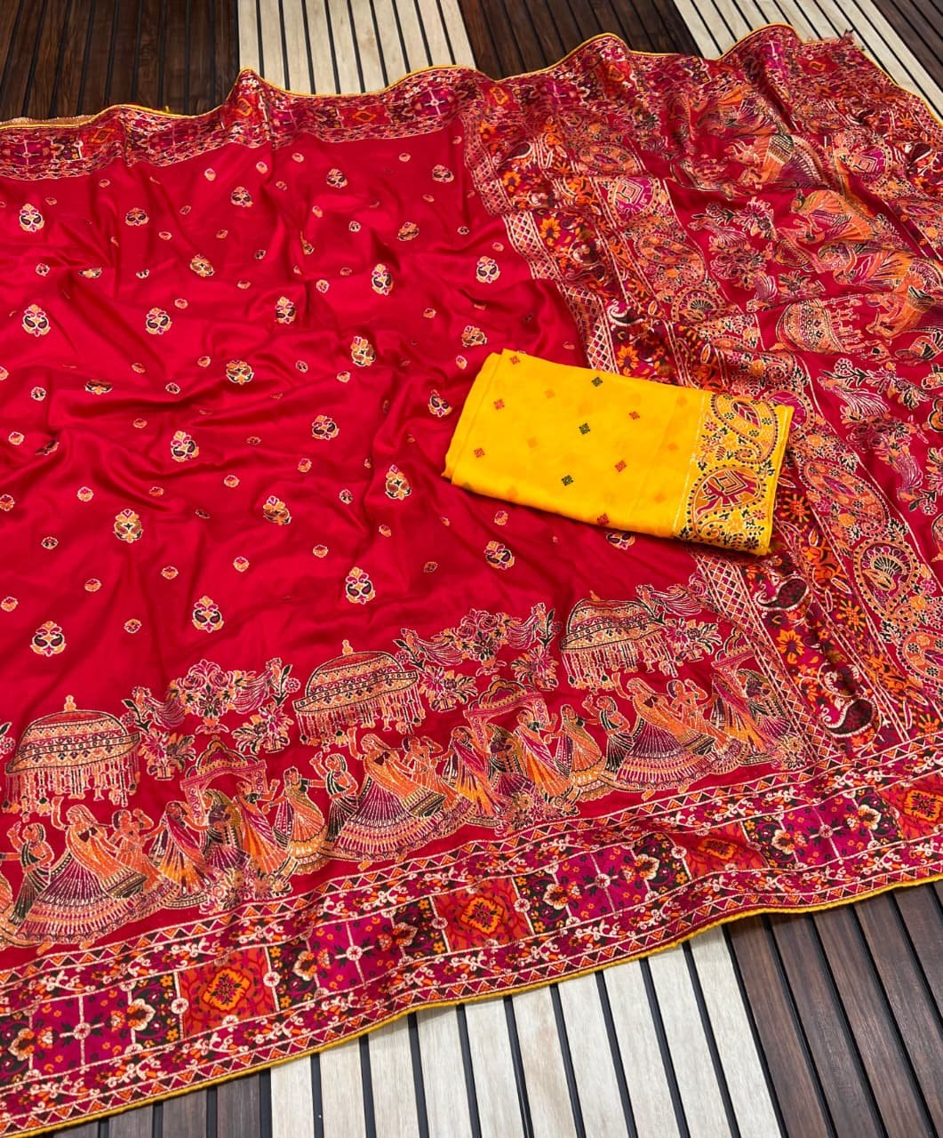 14 rajwadi pashmina saree image 10