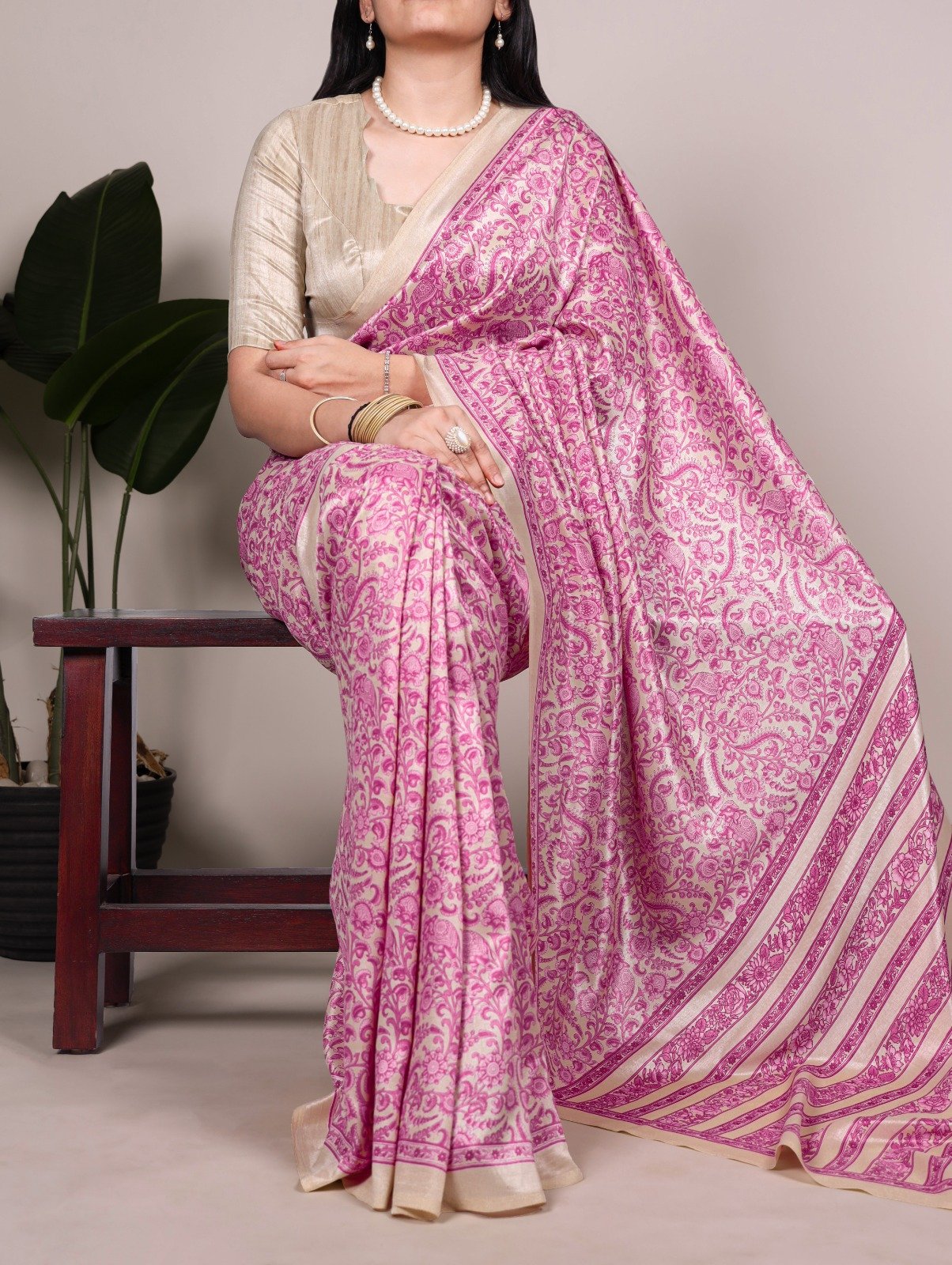 Tussar silk saree image 11