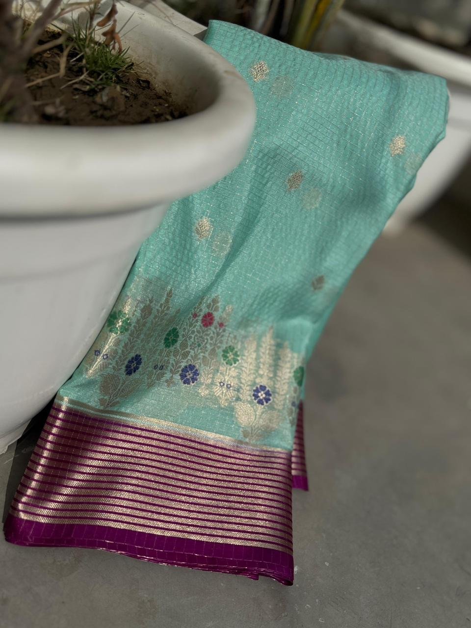2 Banarasi Dybal Dupion Silk image 14