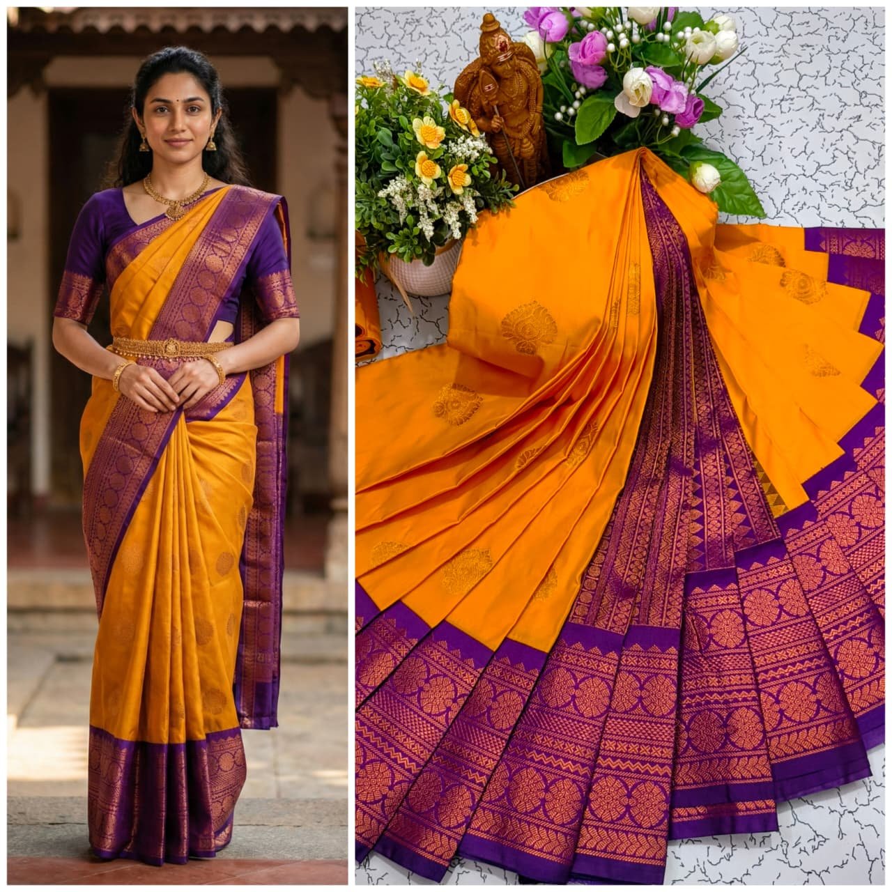 Korvai Kottanji Tana Semi Silk Saree image 32