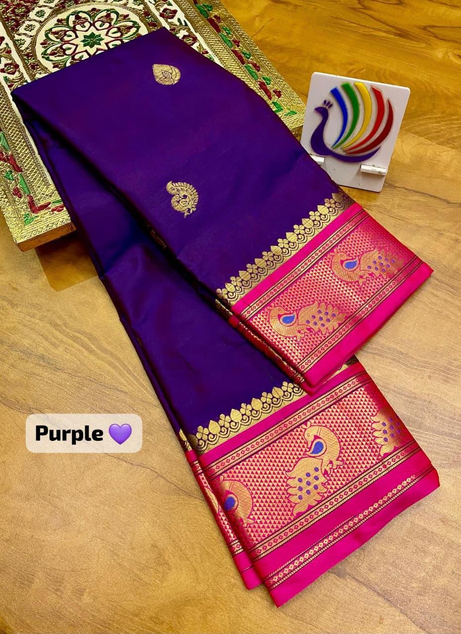 Meena Mor Border Paithani image 17
