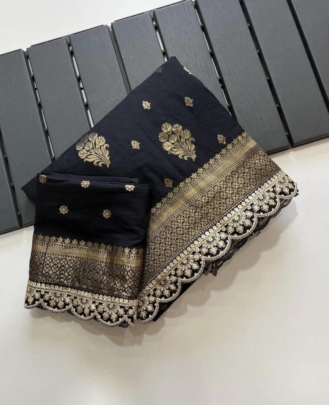 Pure Khaddi Creap Georgette Jaqurad Weaving image 2