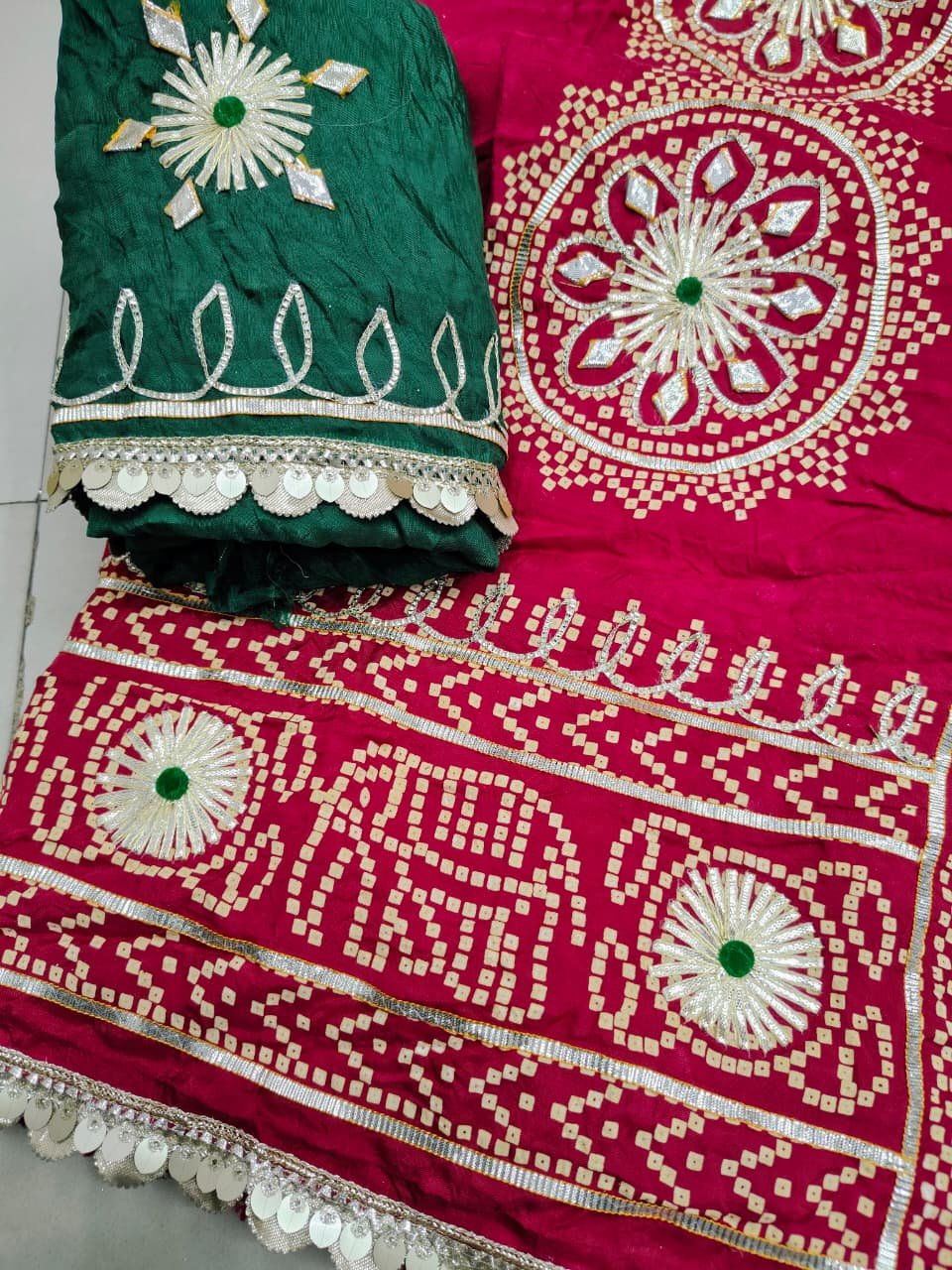 Pure Rajawadi Bhandhani Pallu Saree image 5