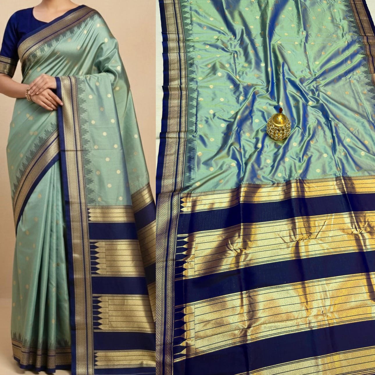 Traditional Erkal Paithani image 7