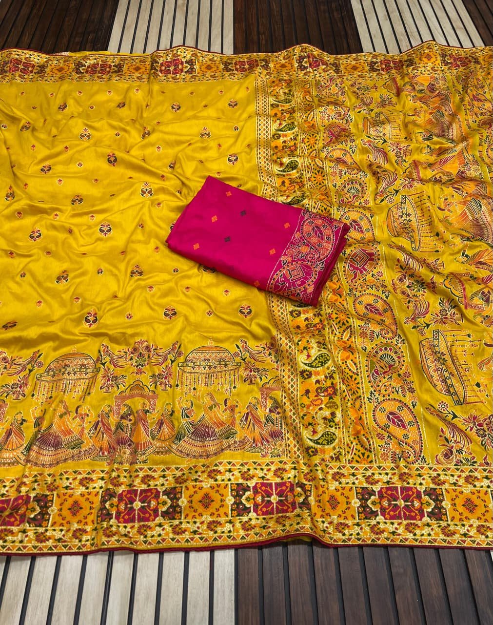 14 rajwadi pashmina saree image 19