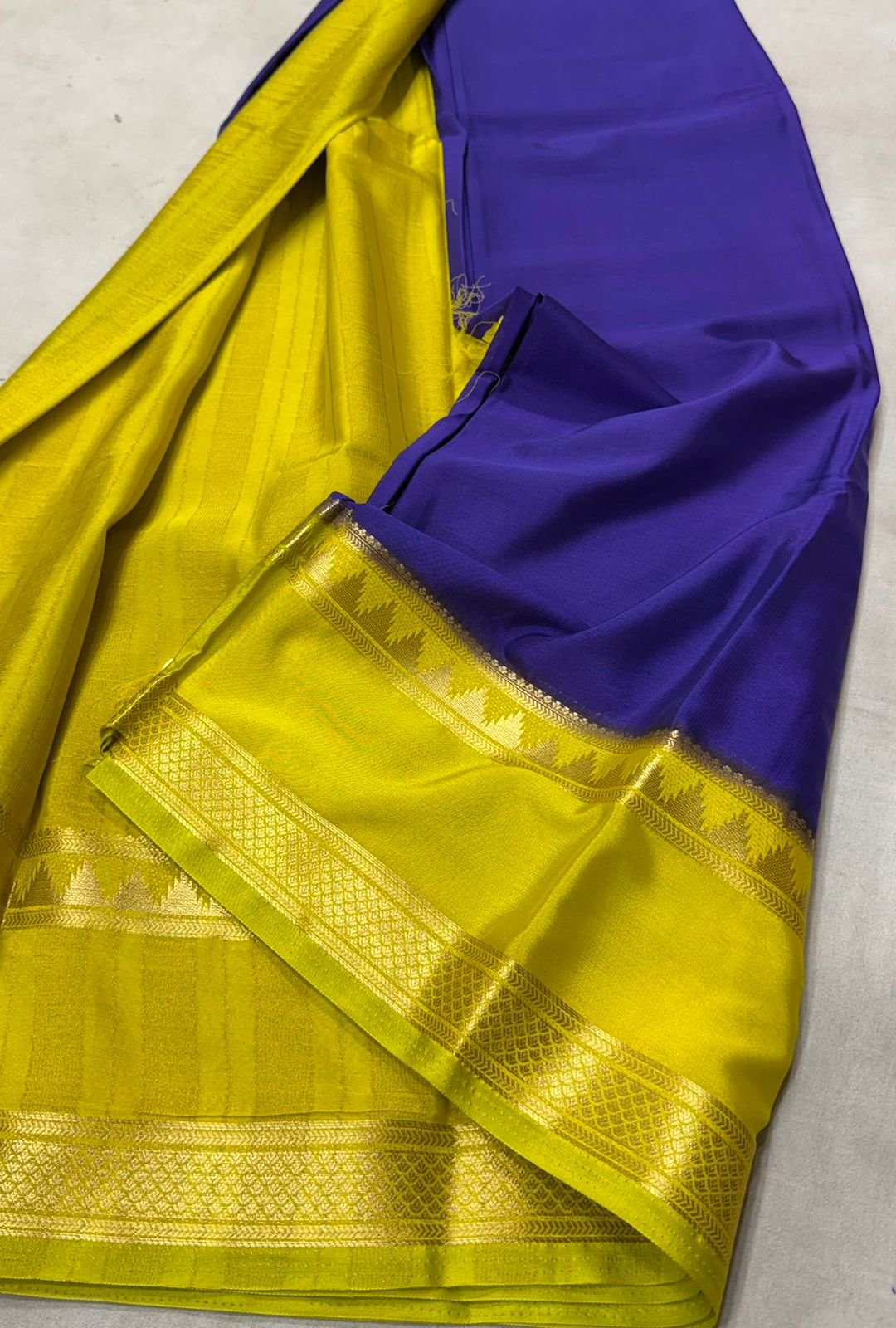Pure soft Viscose Khadi silk fabric with satin border- image 3
