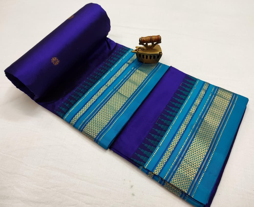 Chandrakor Paithani Pure Silk image 49