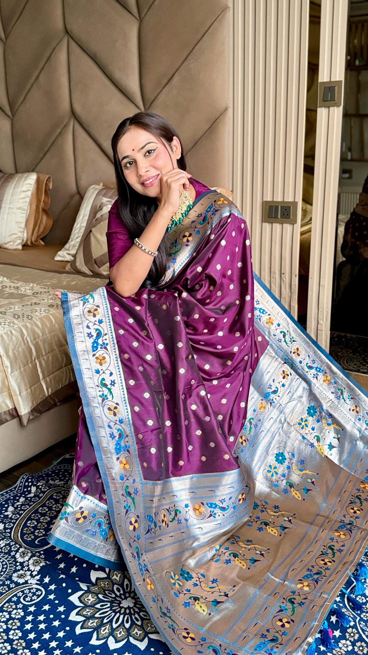 Kalanjali Paithani With Aari Work Blouse image 29