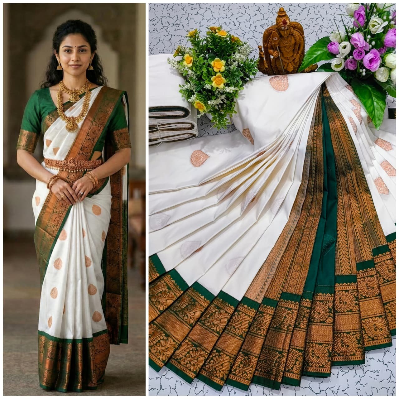 Korvai Kottanji Tana Semi Silk Saree image 21
