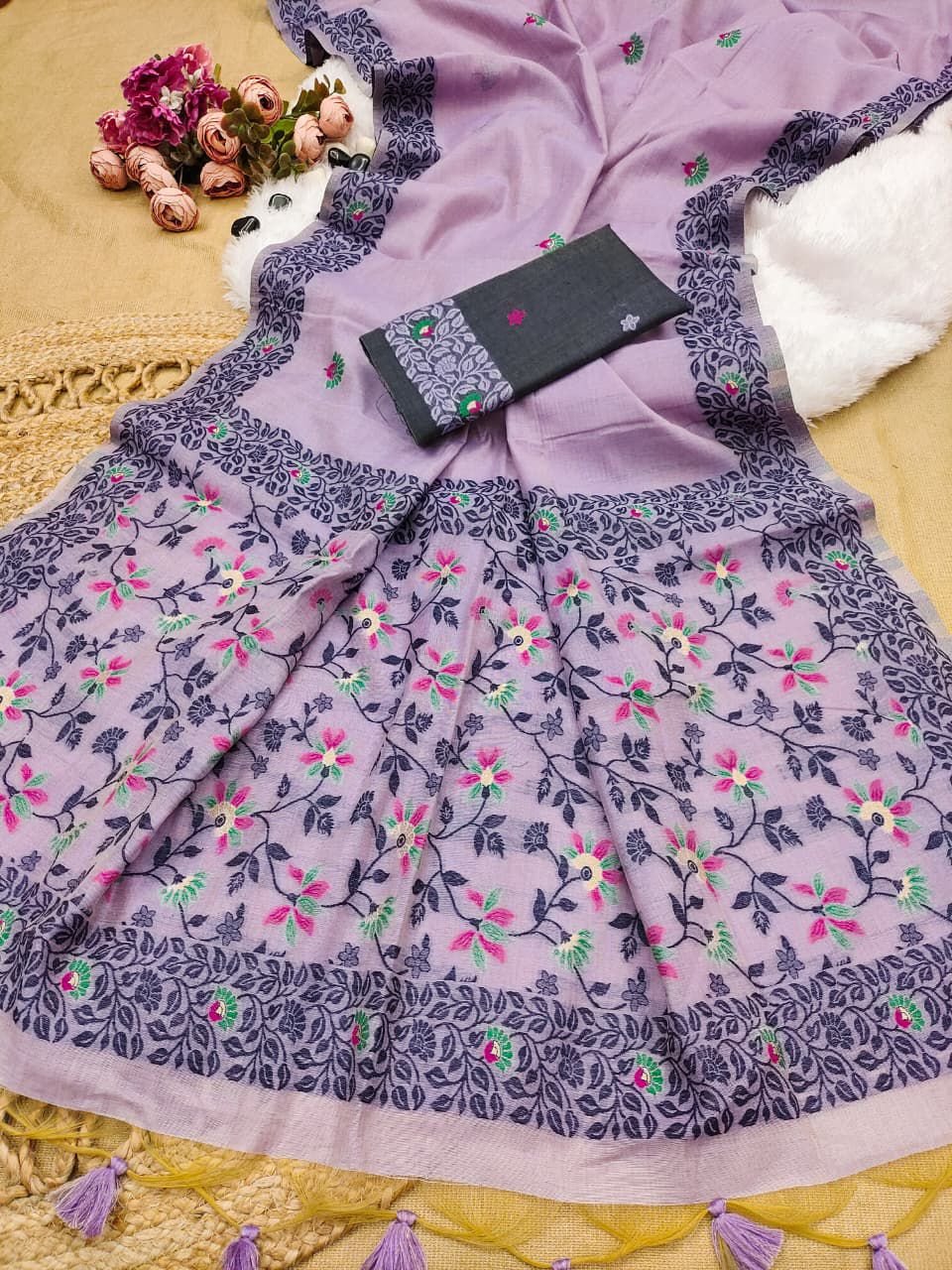 Premium Chanderi Cotton Saree image 11