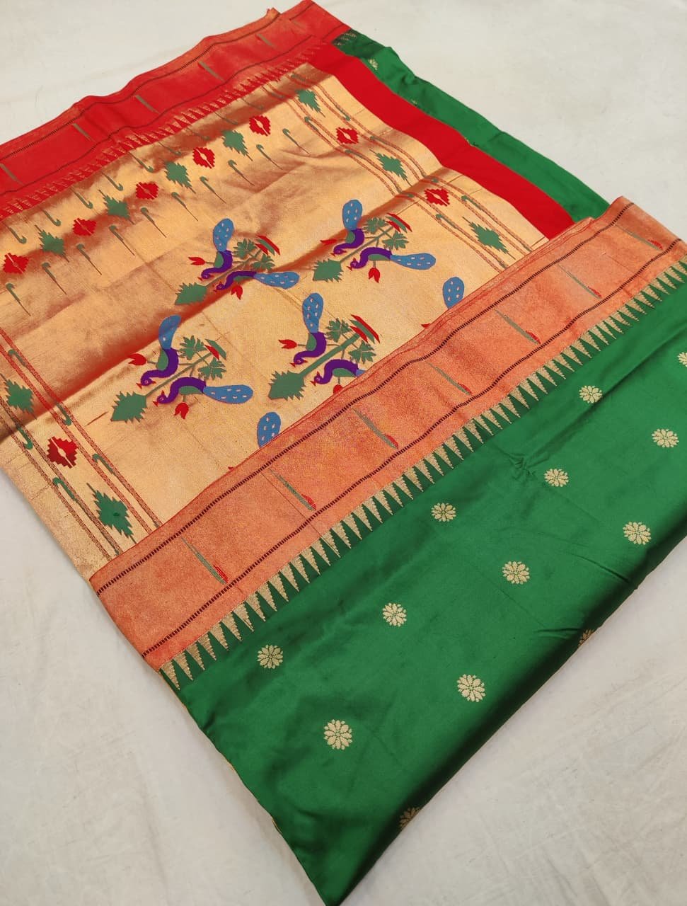 Muniya Paithani Pure Silk image 8