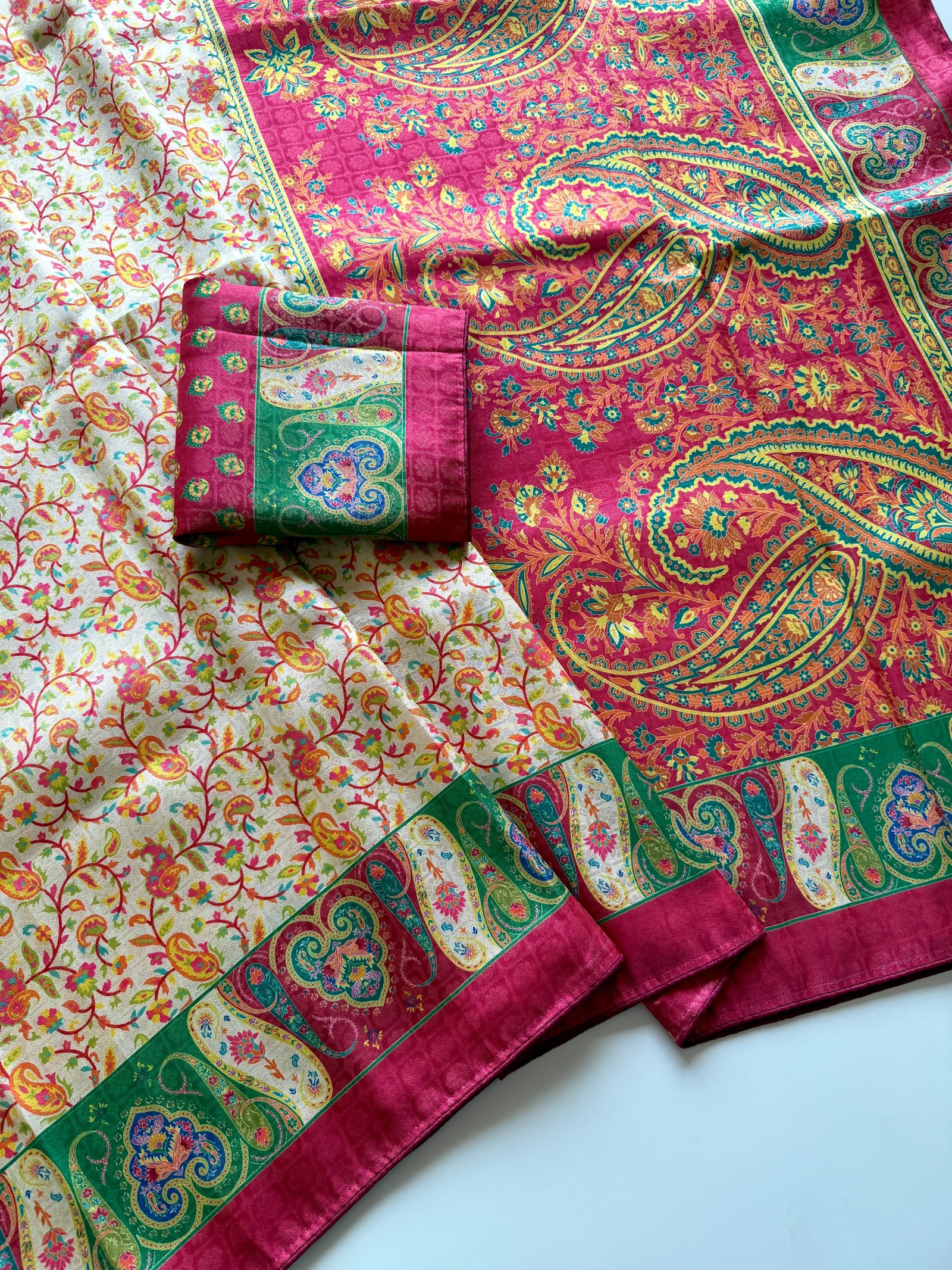 Dola Silk Position Pashmina Design Saree image 9