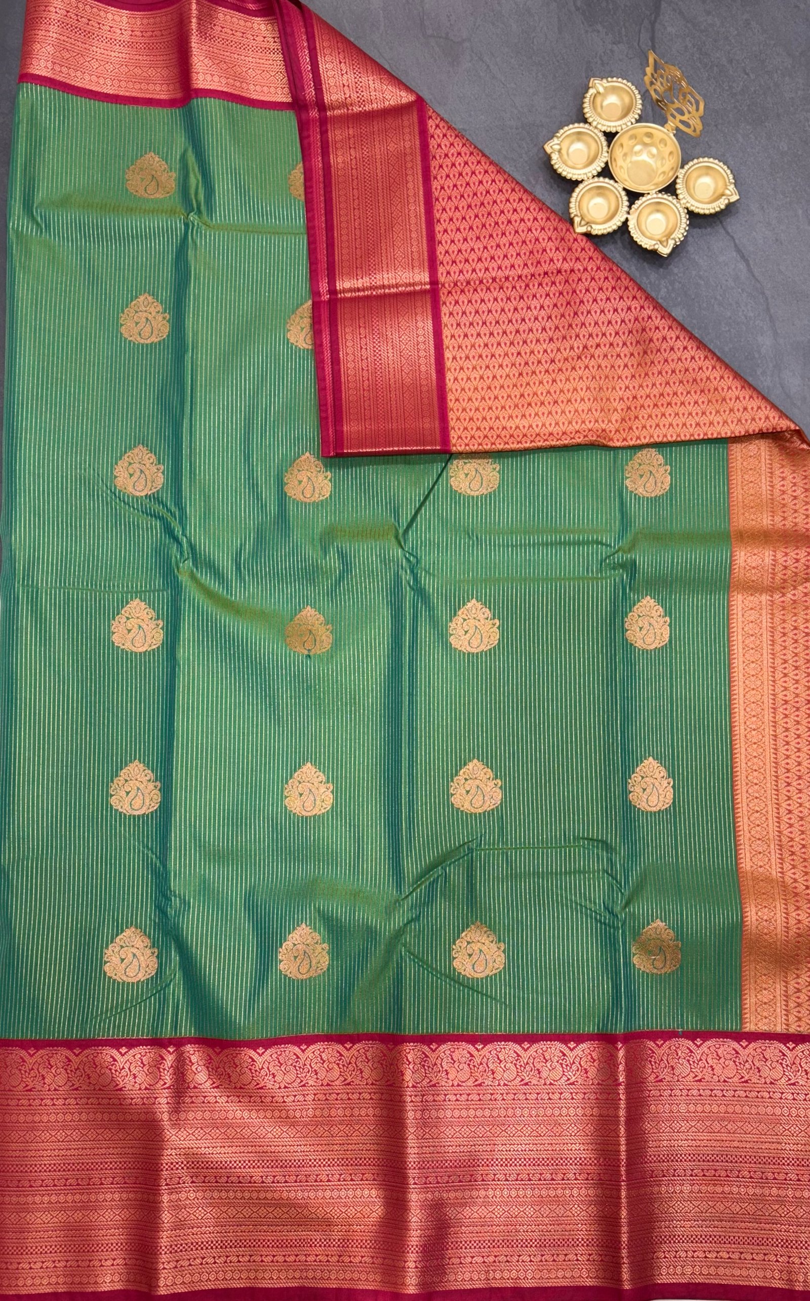 6 Korvai Kanchi Semi Silk Sarees image 8